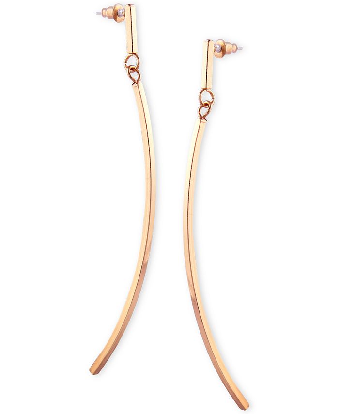 GUESS Curved Stick Linear Drop Earrings & Reviews - Fashion Jewelry ...