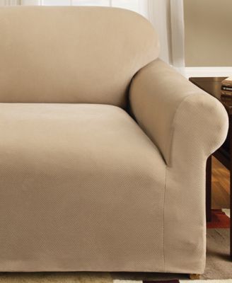 Shop Sure Fit Stretch Pique Slipcover Collection In Taupe