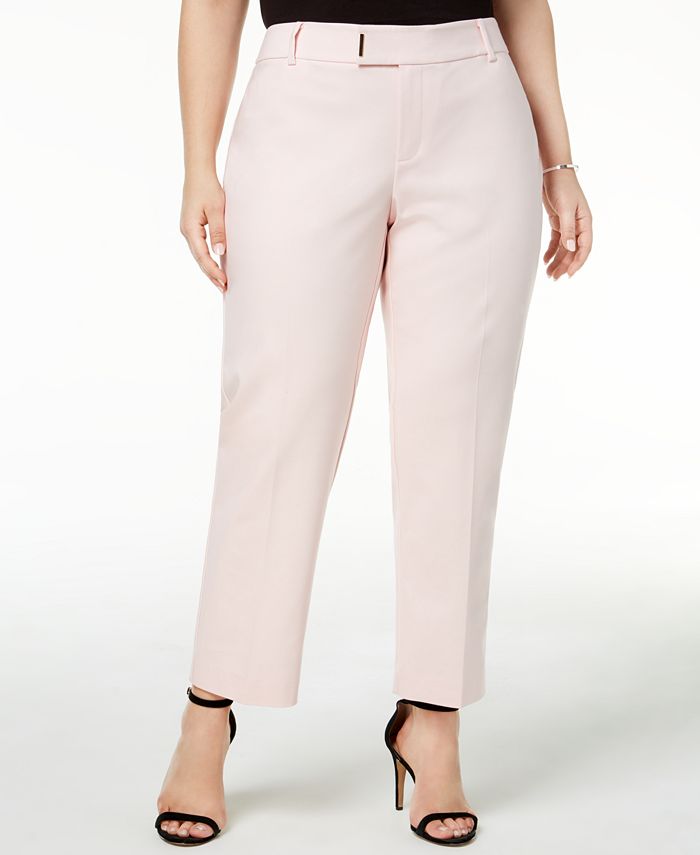 Charter Club Plus Size Straight-Leg Ankle Pants, Created for Macy's ...