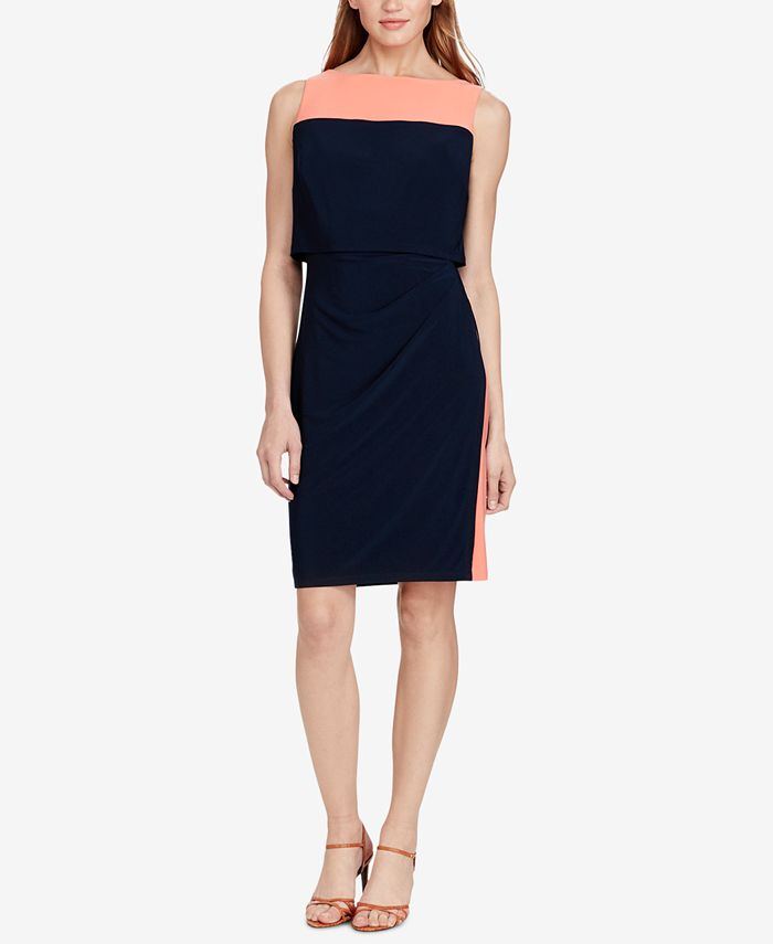 American Living Two Tone Popover Dress Macy s