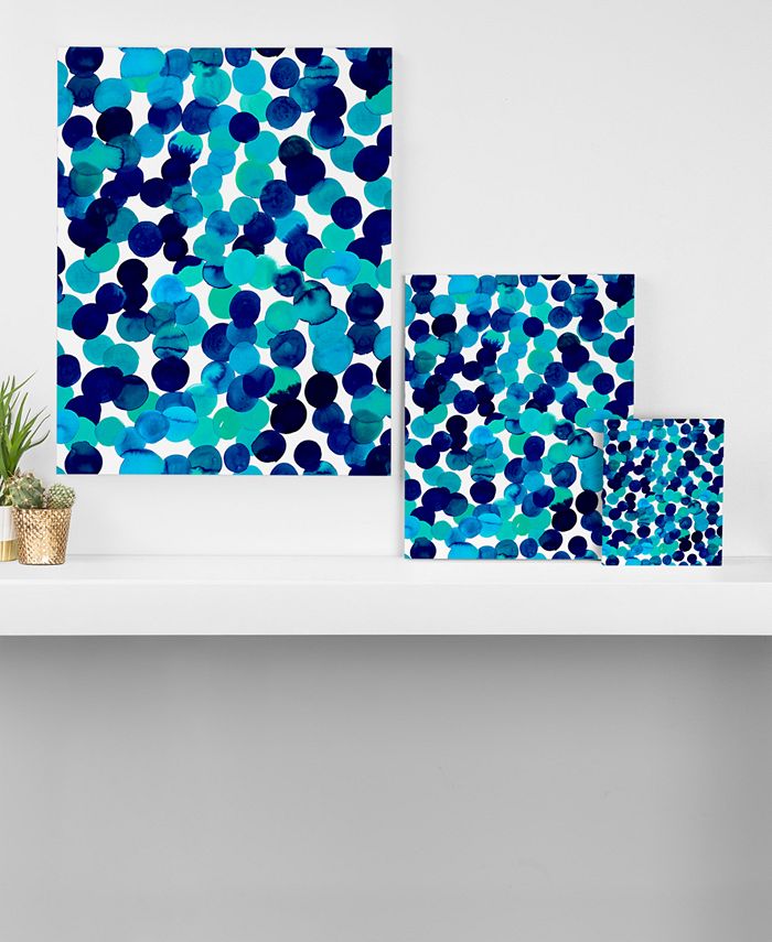 Deny Designs - Amy Sia Gracie Spot Blue Art Canvas 16x20"
