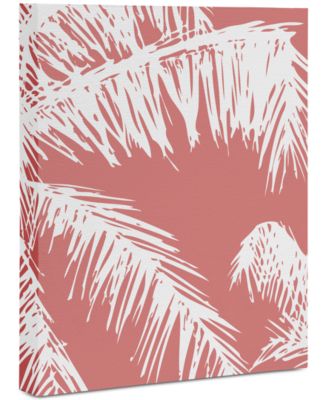 Deny Designs - The Old Art Studio Pink Palm Art Canvas 16x20"