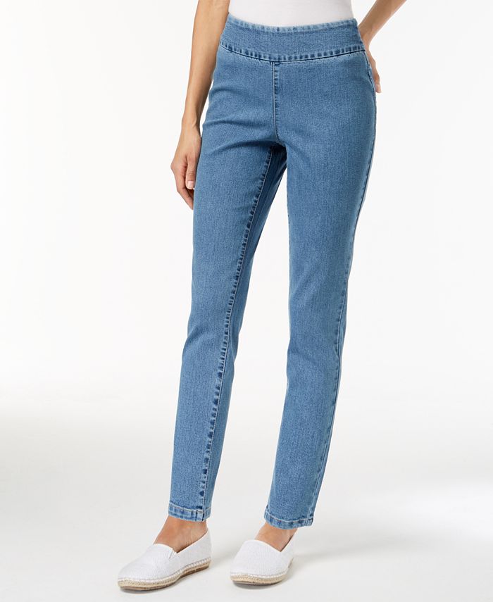 Charter Club Cambridge Pull-On Skinny Twill Pants, Created for Macy's ...