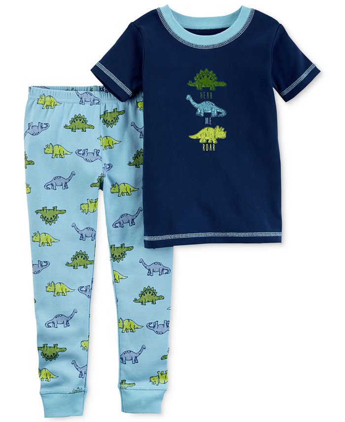 Carter's Little Planet Organics 2-Pc. Dinosaurs Cotton Pajama Set, Baby ...