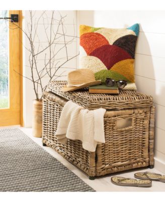 JONATHAN Y Elijah 30'' Wicker Storage Trunk