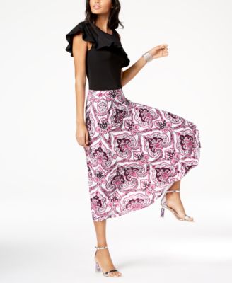 illusion maxi skirt