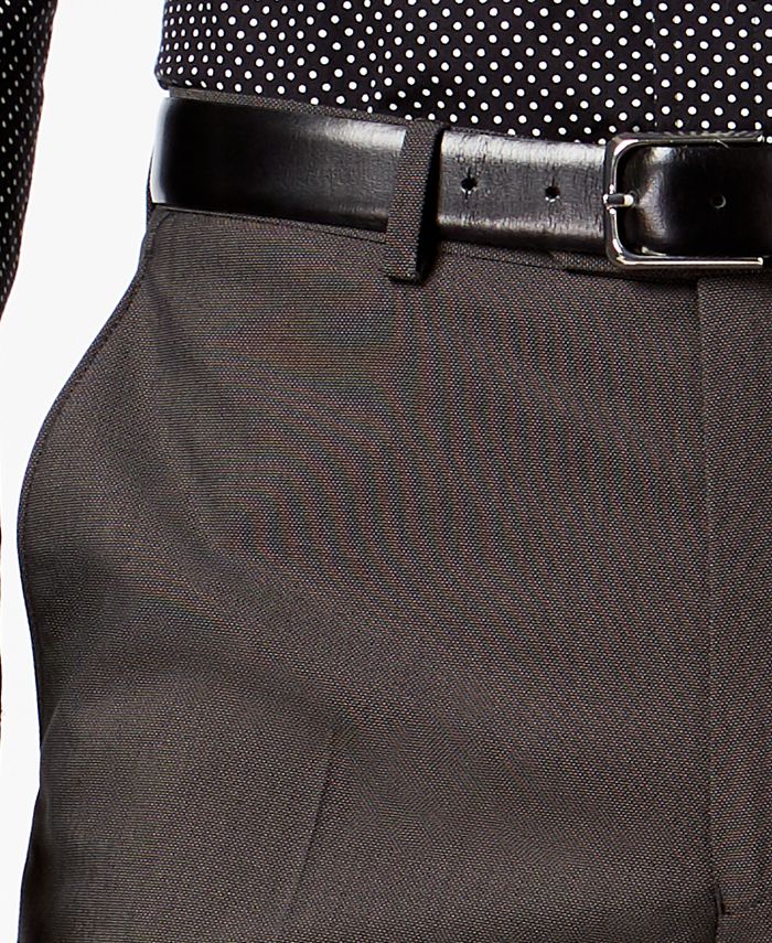Sean John Men's Slim-Fit Stretch Black/White Neat Suit Pants & Reviews ...