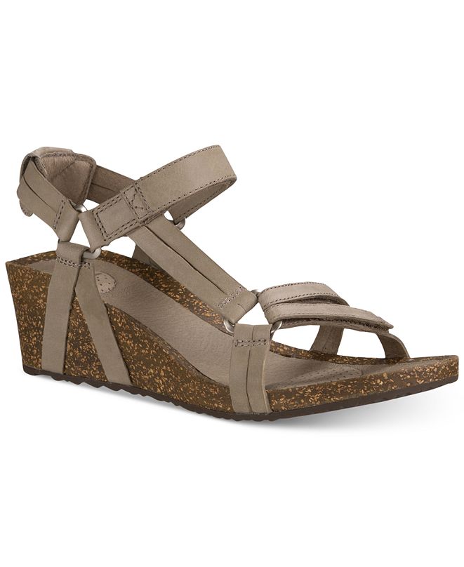 teva strappy leather wedge sandals