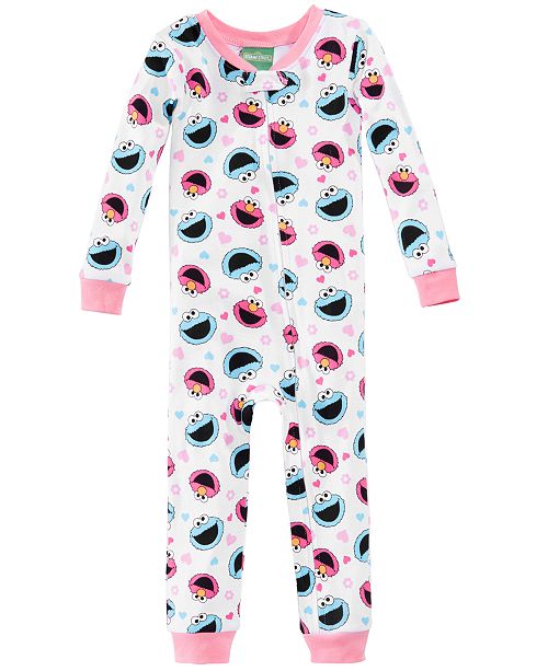 Sesame Street Graphic Print Cotton Pajamas Toddler Girls