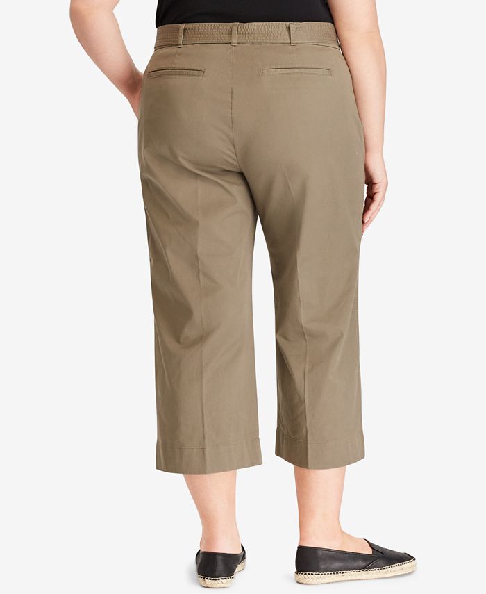 Lauren Ralph Lauren Plus Size Twill Trousers - Macy's