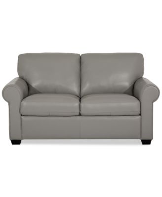 Orid 59" Leather Roll Arm Loveseat