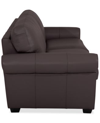 Orid 77" Full Roll Arm Leather Sleeper