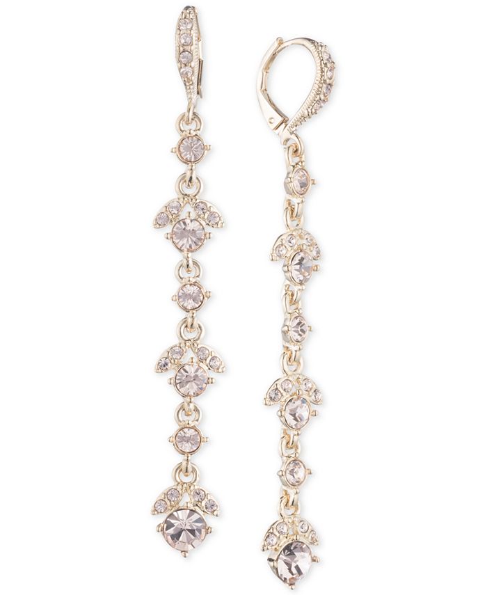 Givenchy Crystal Linear Drop Earrings & Reviews - Earrings - Jewelry &  Watches - Macy's