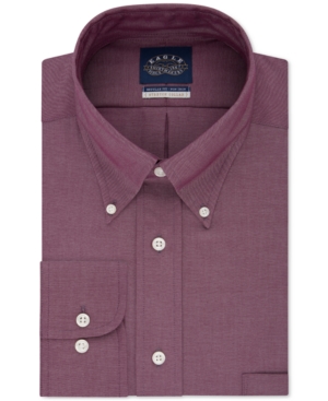 image of Eagle Men-s Classic-Fit Stretch Collar Non-Iron Solid Dress Shirt