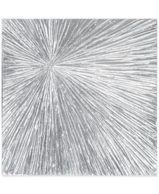 Madison Park Signature - Sunburst Silver-Tone Resin Dimensional Box Wall Art