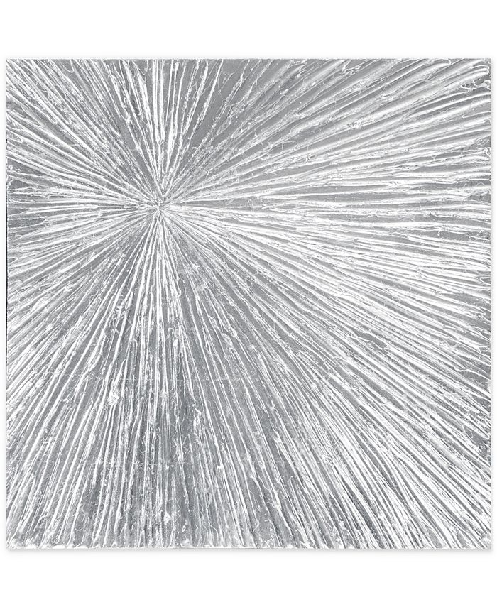 Madison Park Signature - Sunburst Silver-Tone Resin Dimensional Box Wall Art