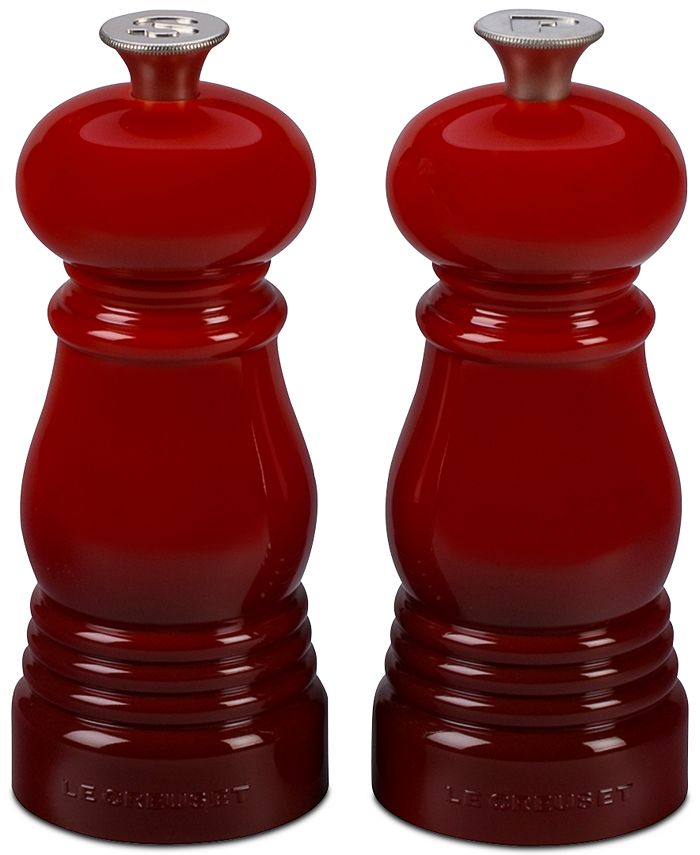 Le Creuset Petite Salt and Pepper Mill Set in Black and White