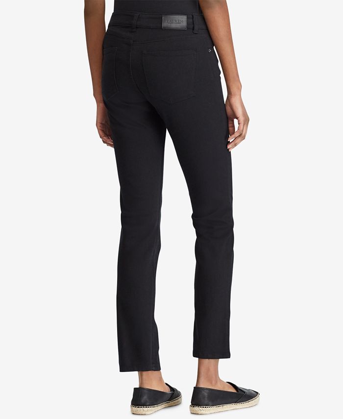 Lauren ralph lauren super stretch modern curvy straight jeans Clearance