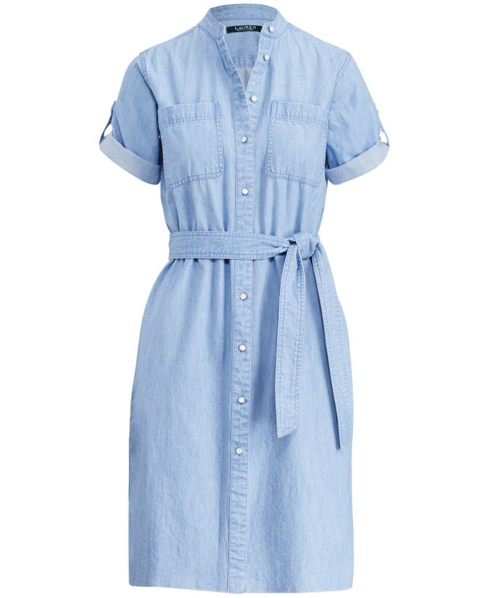 Lauren Ralph Lauren Denim Cotton Shirtdress - Macy's