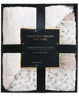 Christian Siriano Luxury Faux-Fur Throw, 60" x 70"