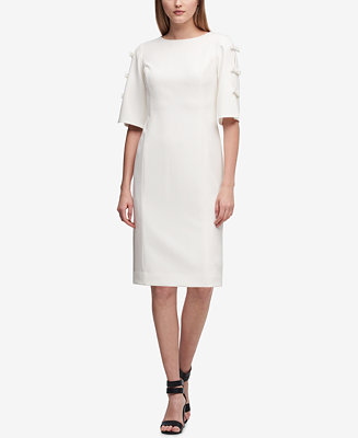 DKNY Bow-Sleeve Shift Dress, Created for Macy's - Macy's