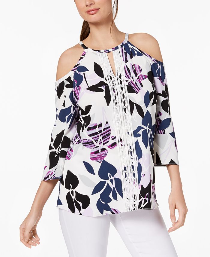 macys cold shoulder tops