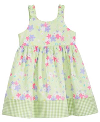 Blueberi Boulevard Baby Girls Floral-Print Cotton Sundress - Macy's