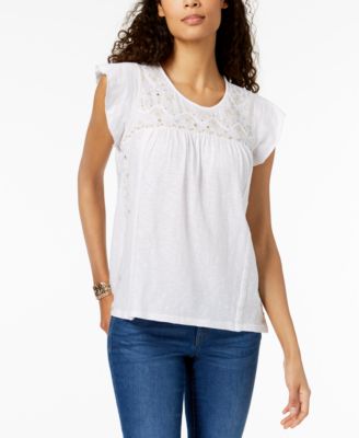 macys flutter sleeve top