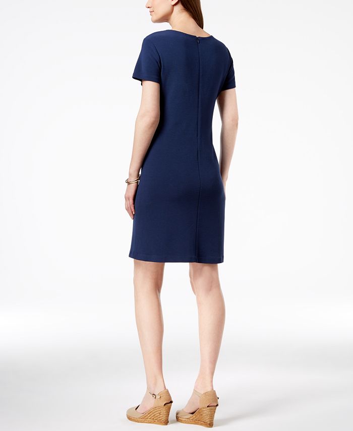 Charter Club Faux-Pocket Sheath Dress, Created for Macy's - Macy's
