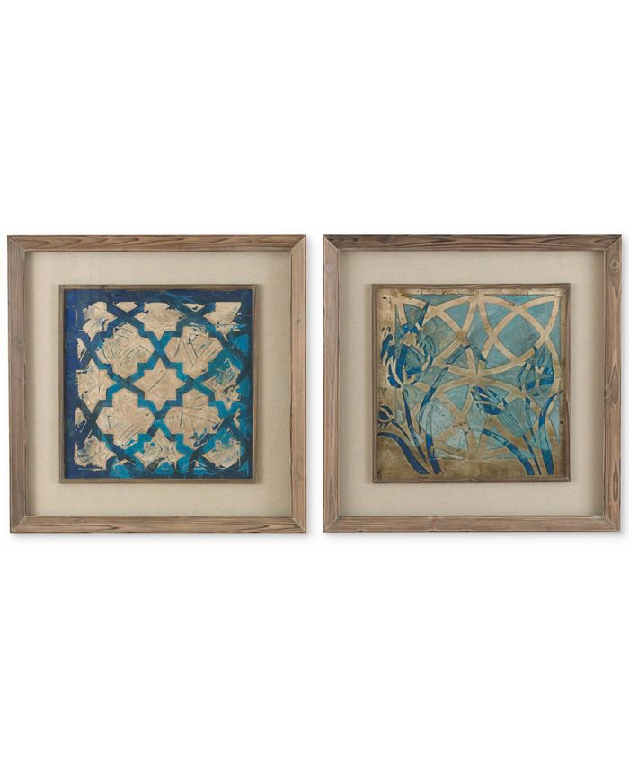 Uttermost Stained Glass Indigo 2Pc. Wall Art Set Macy's
