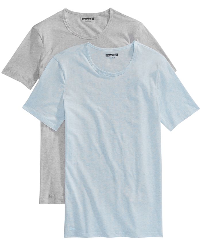 Lacoste Men's 2-Pk. Superfine Stretch Crew-Neck T-Shirts - Macy's