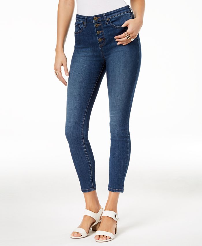 Maison Jules Button-Fly Skinny Jeans, Created for Macy's - Macy's