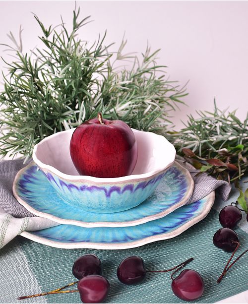 222 Fifth Sea Splash 12Pc. Melamine Dinnerware Set & Reviews Dinnerware Dining Macy's