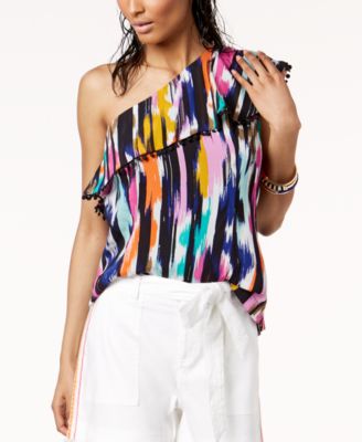 INC International Concepts - One Shoulder Ruffle Top