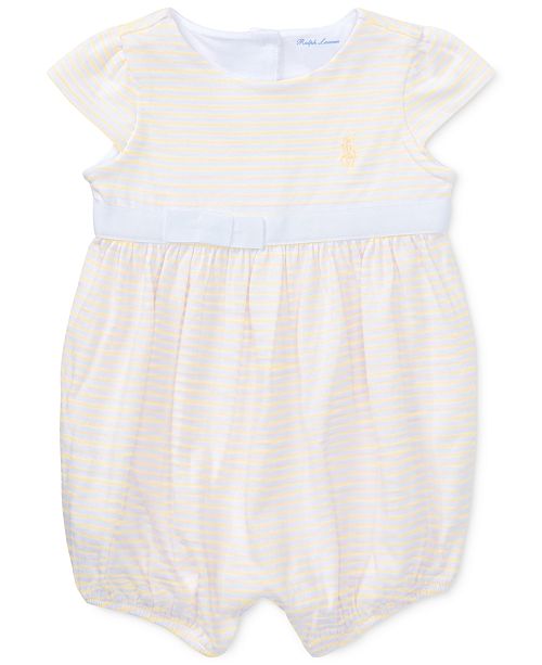 Polo Ralph Lauren Ralph Lauren Striped Cotton Jersey Romper Baby