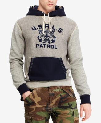 polo ralph lauren men's patchwork hoodie