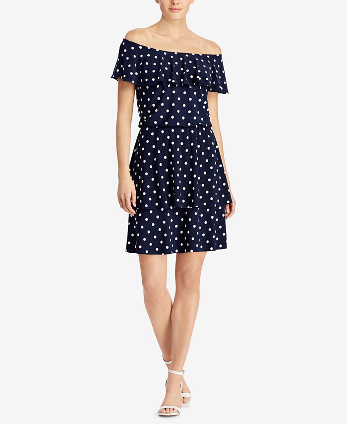 Macy's ralph lauren polka dot dress store