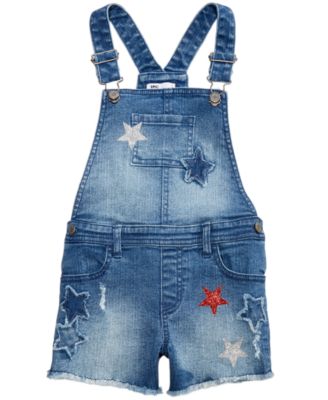 Epic Threads - Star Denim Short Overalls, Toddler Girls
