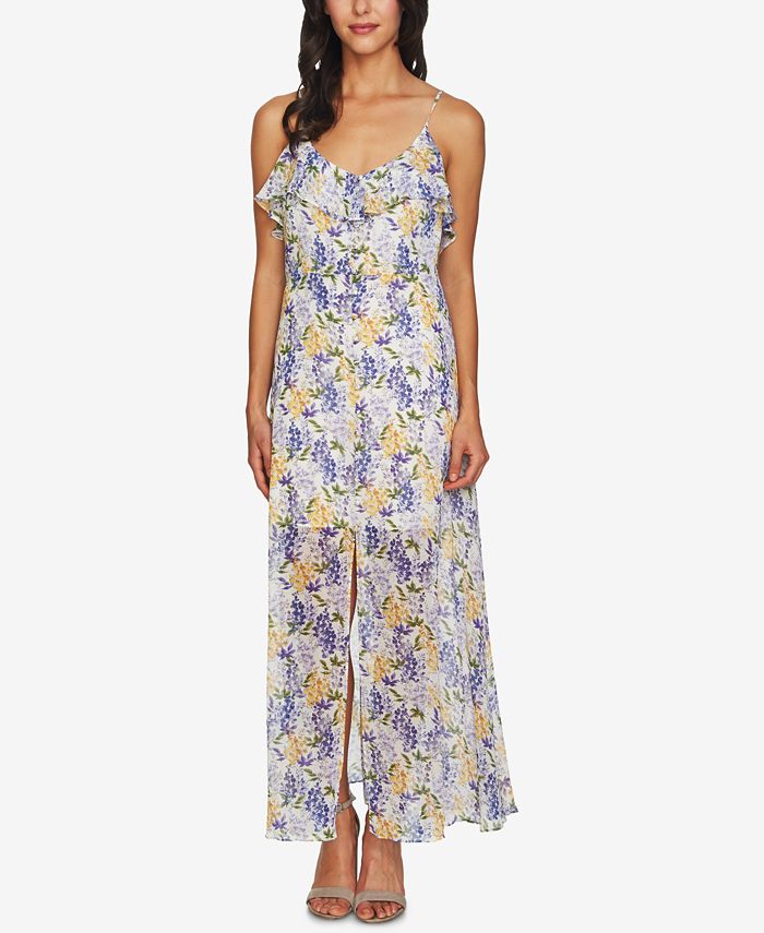 CeCe FloralPrint Maxi Dress Macy's
