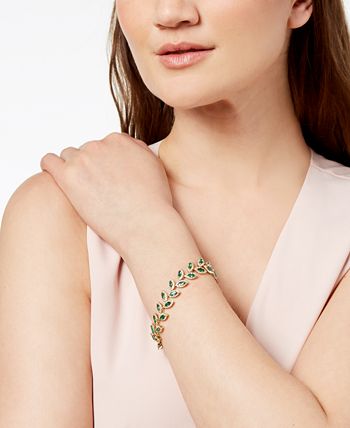 EFFY Collection - EFFY Emerald (10-4/5 ct. t.w.) and Diamond (2-1/2 ct. t.w.) Tennis Bracelet in 14k Gold