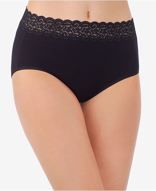 Vanity Fair Flattering Cotton Lace Stretch Brief Underwear 13396 Also Available In Extended Sizes Reviews Bras Panties Lingerie Women Macy S