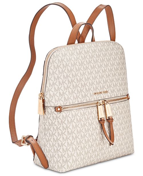 Michael Kors Signature Rhea Medium Slim Backpack & Reviews ...