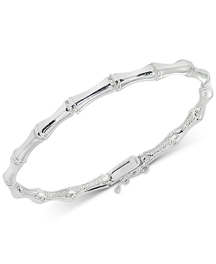 Giani Bernini Bamboo-Look Link Bracelet in Sterling Silver, Created for ...
