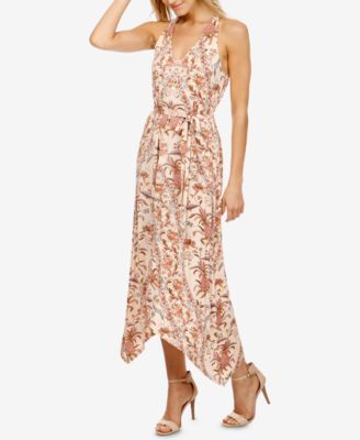 Lucky Brand Printed Handkerchief-Hem Dress