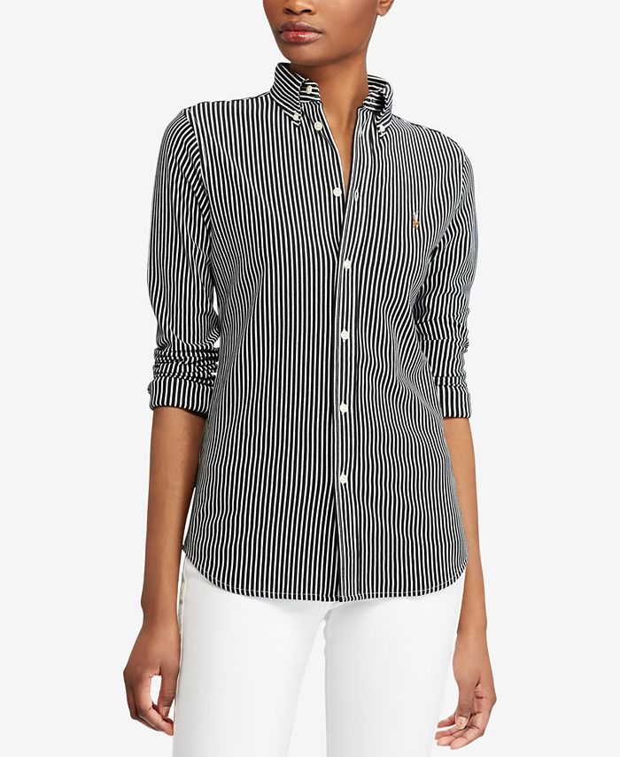 Polo Ralph Lauren Striped Oxford Cotton Shirt - Macy's
