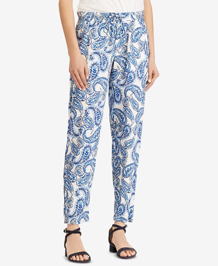 Lauren Ralph Lauren Twill Skinny Pants, Created for Macy's - Macy's