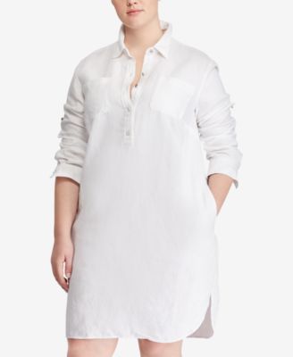 linen shirt dress plus size