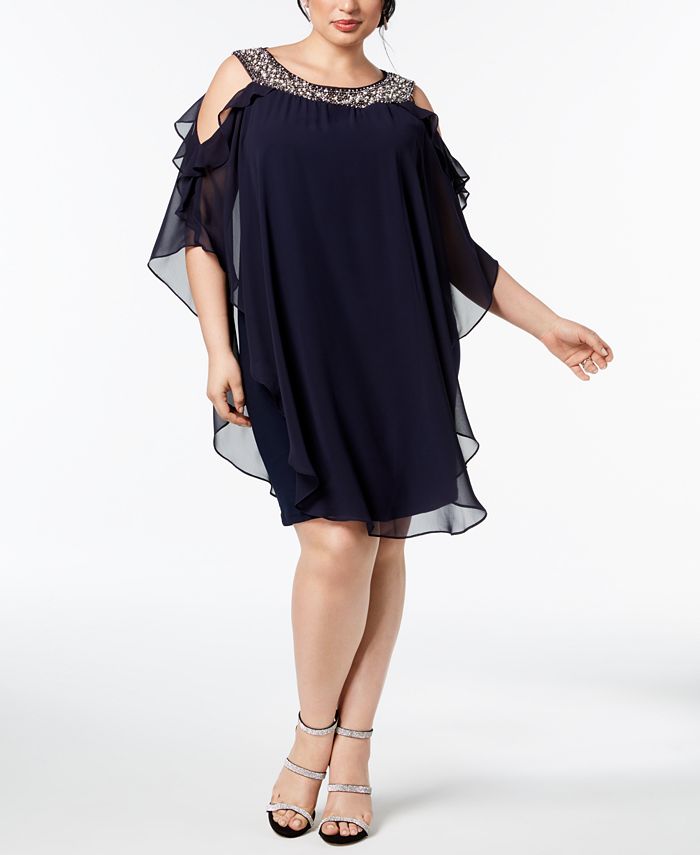 Macy xscape store plus size dress