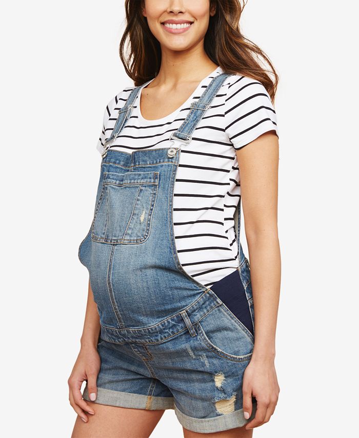 Indigo Blue Maternity Denim Overalls & Reviews Maternity Women Macy's