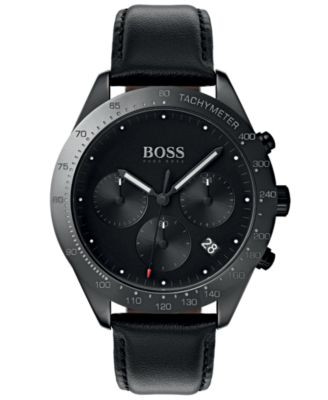 hugo boss talent men's black ceramic bracelet watch